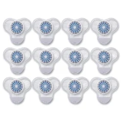 Boardwalk 3.25 oz. Urinal Screen with Non-Para Deodorizer Block - Green Apple Scent, Blue/White (12/Box)
