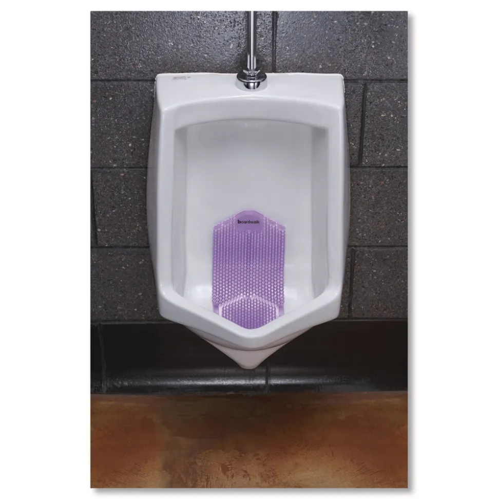 Boardwalk 5.22 oz. Vertical Urinal Screen - Lavender Scent Purple (6/Carton)