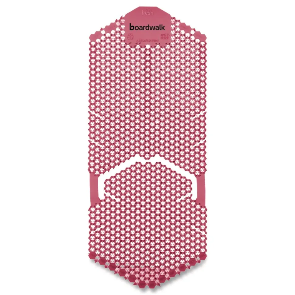 Boardwalk 5.22 oz. Vertical Urinal Screen - Spiced Apple Scent Red (6/Carton)