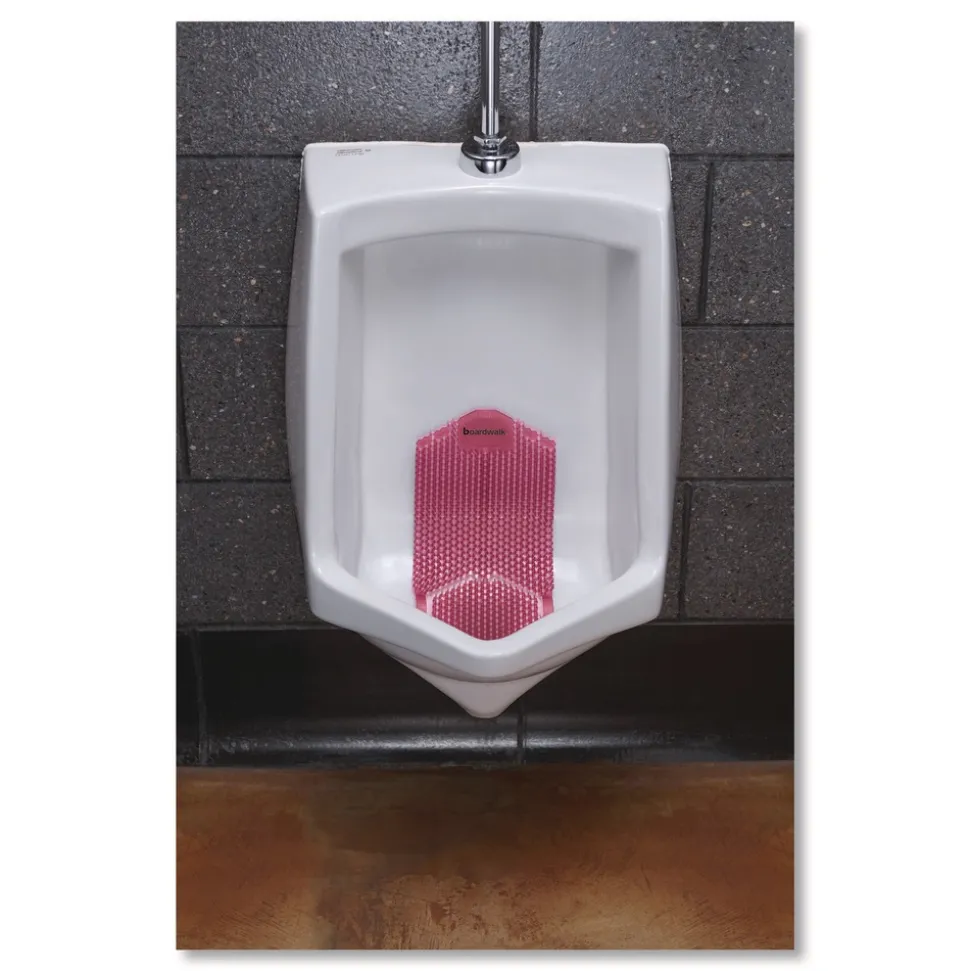 Boardwalk 5.22 oz. Vertical Urinal Screen - Spiced Apple Scent Red (6/Carton)