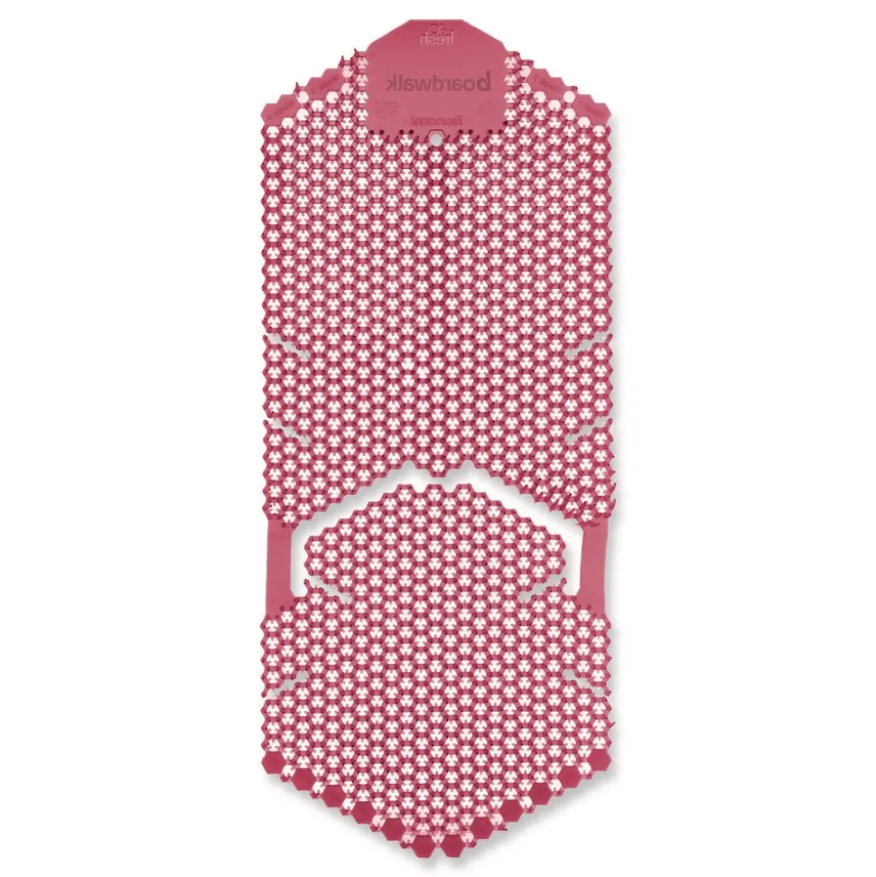 Boardwalk 5.22 oz. Vertical Urinal Screen - Spiced Apple Scent Red (6/Carton)