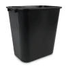 Boardwalk 28 qt. Plastic Soft-Sided Wastebasket - Black