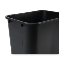 Boardwalk 28 qt. Plastic Soft-Sided Wastebasket - Black