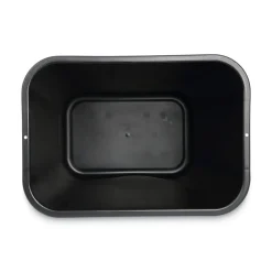 Boardwalk 28 qt. Plastic Soft-Sided Wastebasket - Black