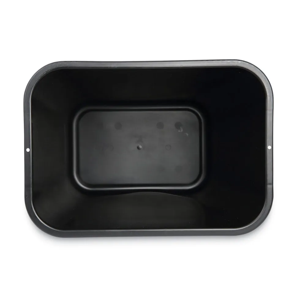 Boardwalk 28 qt. Plastic Soft-Sided Wastebasket - Black