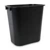 Boardwalk 14 qt. Plastic Soft-Sided Wastebasket - Black