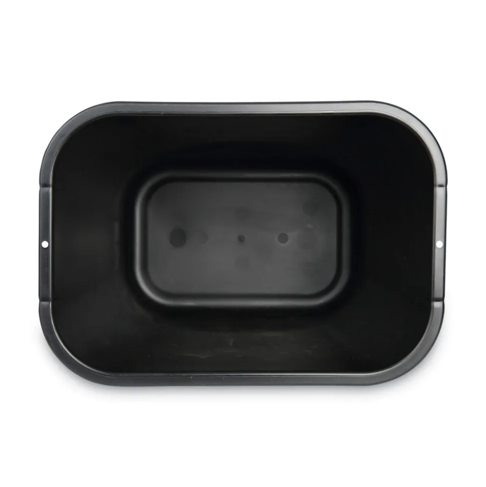 Boardwalk 14 qt. Plastic Soft-Sided Wastebasket - Black