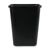 Boardwalk 41 qt. Soft-Sided Plastic Wastebasket - Black