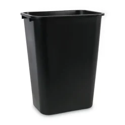 Boardwalk 41 qt. Soft-Sided Plastic Wastebasket - Black