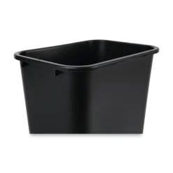 Boardwalk 41 qt. Soft-Sided Plastic Wastebasket - Black