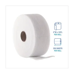 Boardwalk 2 Rolls/Carton, 250 Sheets/Roll TrapEze 5 in. x 125 ft. Disposable Dusting Sheets - White