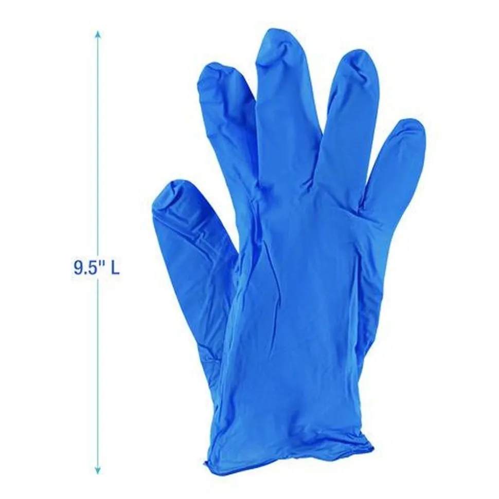Boardwalk 395 Series 5 mil Thick 9.5 in. Long Powder-Free Disposable General-Purpose Nitrile Gloves - Large, Blue (1000/Carton)