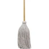 Boardwalk #20 White Cotton Head 50 in. Wood Handle Cotton Deck Mop (12/Carton)