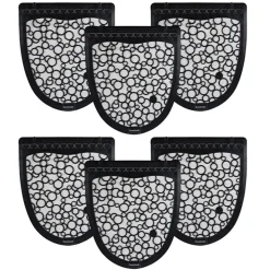 Boardwalk 17.5 x 20 Slip-Resistant Disposable Urinal Floor Mat 2.0 - Black/White (6/Carton)