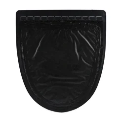 Boardwalk 17.5 x 20 Slip-Resistant Disposable Urinal Floor Mat 2.0 - Black/White (6/Carton)