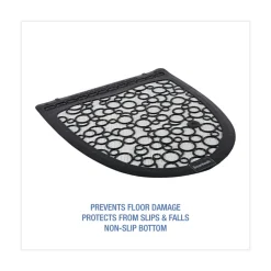 Boardwalk 17.5 x 20 Slip-Resistant Disposable Urinal Floor Mat 2.0 - Black/White (6/Carton)