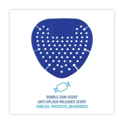 Boardwalk Bubble Gum Fragrance Urinal Screen - Blue (1 Dozen)