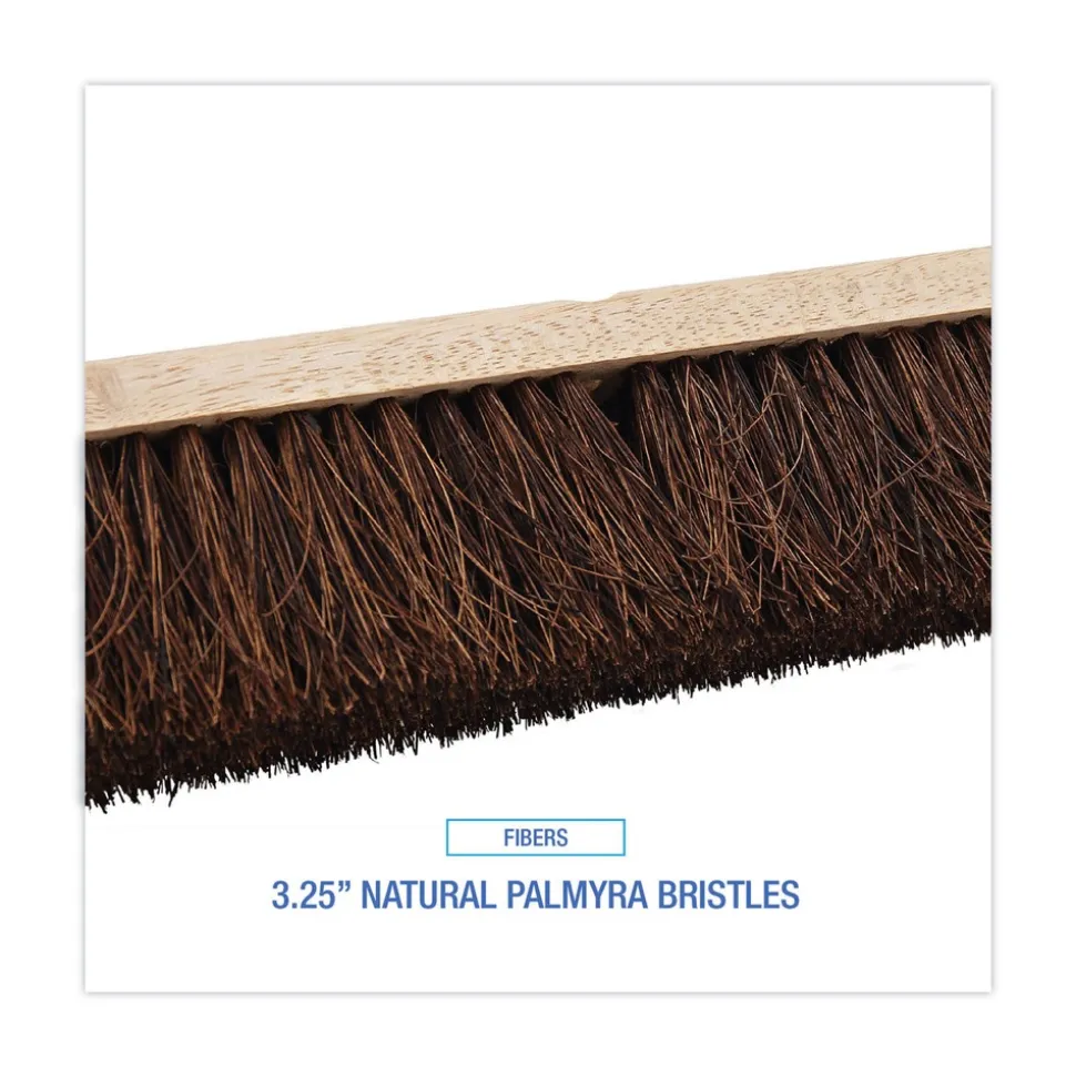 Boardwalk BWK20118 18 in. Brush 3.25 in. Natural Palmyra Fiber Bristles Floor Brush Head