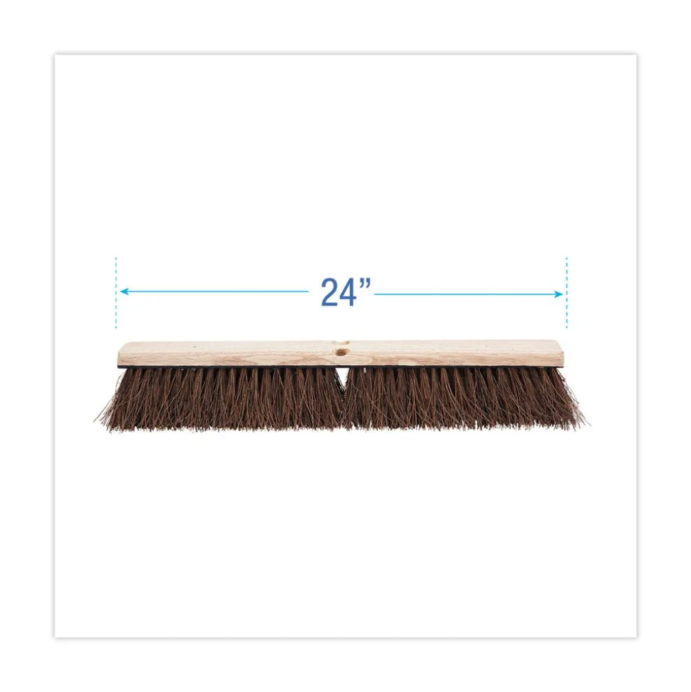 Boardwalk BWK20124 24 in. Brush 3.25 in. Natural Palmyra Fiber Bristles Floor Brush Head