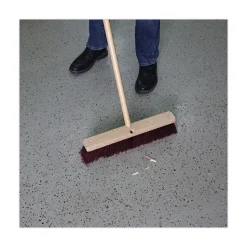 Boardwalk BWK20318 3 in. Maroon Heavy-Duty Polypropylene Bristles 18 in. Brush Floor Brush Head