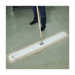 Boardwalk BWK1360 60 in. x 5 in. Hygrade Cotton Industrial Dust Mop Head - White