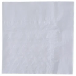 Boardwalk BWK8307 17 in. x 17 in. 1-Ply Dinner Napkin - White (3000/Carton)