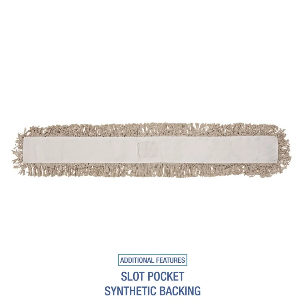 Boardwalk BWK1048 48 x 3 Cotton Dust Mop Head - White