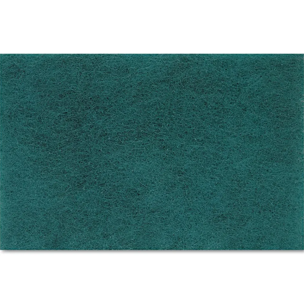 Boardwalk 96BWK GP 6 in. x 9 in. Medium Duty Scour Pad - Green (20/Carton)