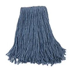 Boardwalk BWK2020B #20 Cut-End Cotton/Synthetic Fiber Standard Mop Head - Blue (12/Carton)