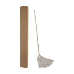 Boardwalk BWK124C 24 oz. Cotton Fiber Head Deck Mop with 54 in. Wooden Handle (6/Pack)