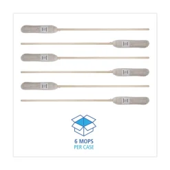 Boardwalk BWK124C 24 oz. Cotton Fiber Head Deck Mop with 54 in. Wooden Handle (6/Pack)