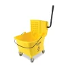Boardwalk BWK2635COMBOYEL 8.75 Gallon Pro-Pac Side-Squeeze Wringer/Bucket Combo - Yellow/Silver
