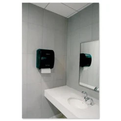 Boardwalk BWK29GREEN 12.31 in. x 9.31 in. x 15.94 in. Xtra Mechanical Hands-Free Towel Dispenser - Black (1-Carton)