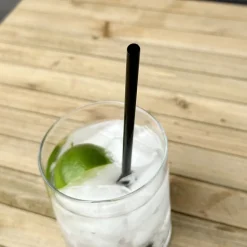 Boardwalk BWKJSTUW775BK 7.75 in. Polypropylene Jumbo Straws - Black (12500/Carton)