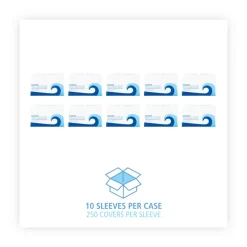 Boardwalk BWKK2500B 14.17 in. x 16.73 in. Premium Half-Fold Toilet Seat Covers - White (250/Sleeve, 10 Sleeves/Carton)