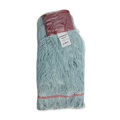 Boardwalk BWK1400LCT EchoMop with Looped-End Synthetic/Cotton Wet Mop Head - Large, Blue (12/Carton)