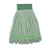 Boardwalk BWKMWTMGCT Microfiber Looped-End Wet Mop Heads - Medium, Green (12/Carton)