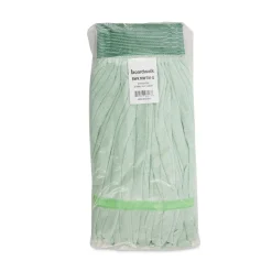 Boardwalk BWKMWTMGCT Microfiber Looped-End Wet Mop Heads - Medium, Green (12/Carton)
