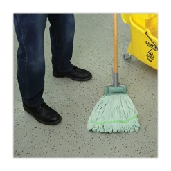 Boardwalk BWKMWTMGCT Microfiber Looped-End Wet Mop Heads - Medium, Green (12/Carton)