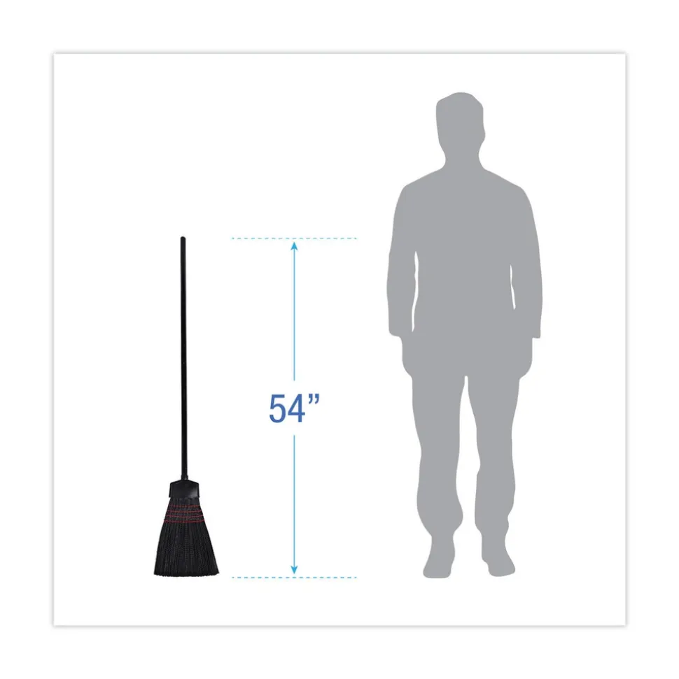 Boardwalk BWK916P 54 in. Wood Handle Maid Broom with Plastic Bristles (1 Dozen)