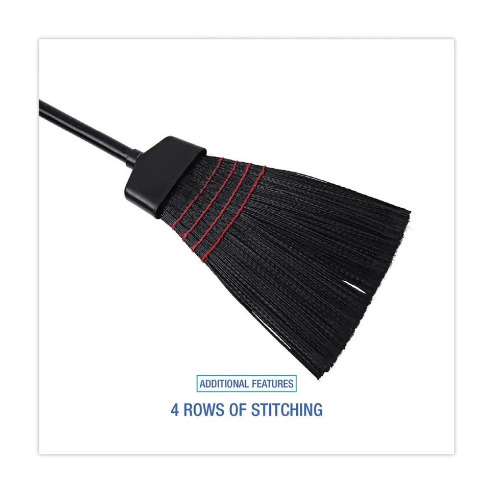 Boardwalk BWK916P 54 in. Wood Handle Maid Broom with Plastic Bristles (1 Dozen)