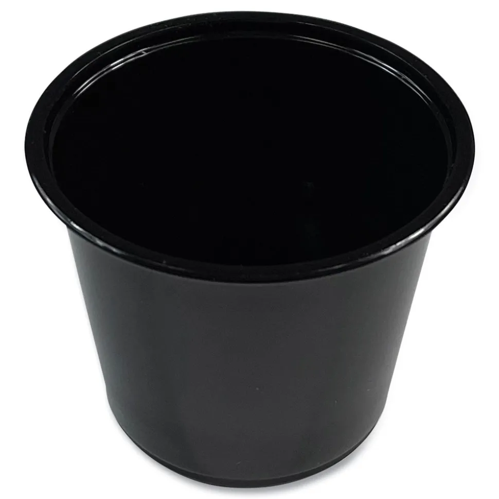 Boardwalk BWKPRTN55BL 5.5 oz. Polypropylene Souffle/Portion Cups - Black (2500/Carton)