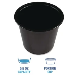 Boardwalk BWKPRTN55BL 5.5 oz. Polypropylene Souffle/Portion Cups - Black (2500/Carton)