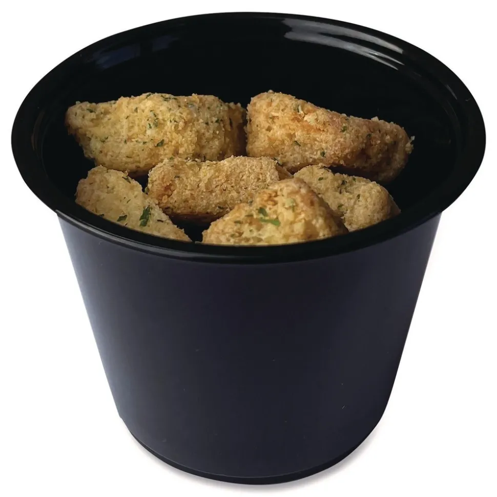 Boardwalk BWKPRTN55BL 5.5 oz. Polypropylene Souffle/Portion Cups - Black (2500/Carton)