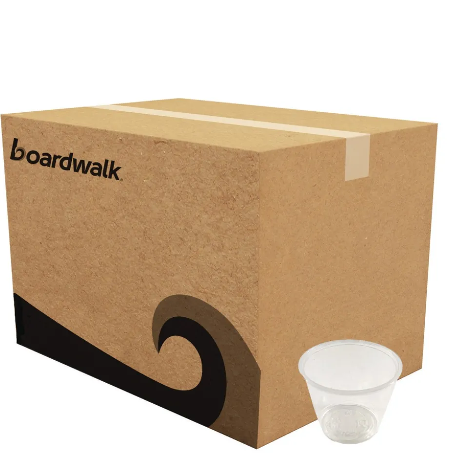 Boardwalk BWKPRTN55TS 5.5 oz Plastic Souffle/Portion Cups - Translucent (2500/Carton)