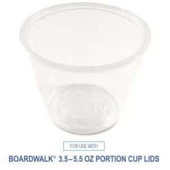 Boardwalk BWKPRTN55TS 5.5 oz Plastic Souffle/Portion Cups - Translucent (2500/Carton)