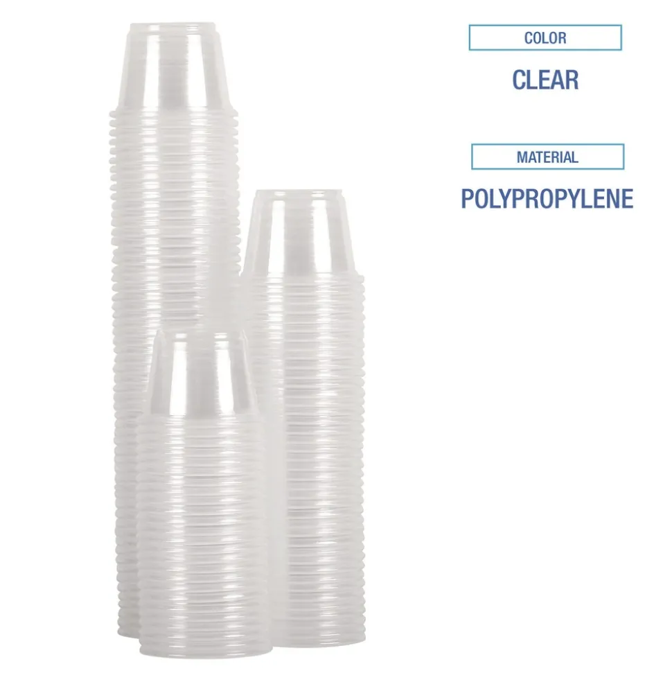 Boardwalk BWKPRTN55TS 5.5 oz Plastic Souffle/Portion Cups - Translucent (2500/Carton)