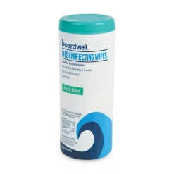 Boardwalk BWK454W35 7 in. x 8 in. Disinfecting Wipes - Fresh Scent (12 Canisters/Carton)