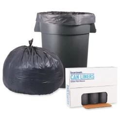 Boardwalk 100/Carton 60 Gallon .95 mil. 38 in. x 58 in. Low-Density Waste Can Liners - Gray