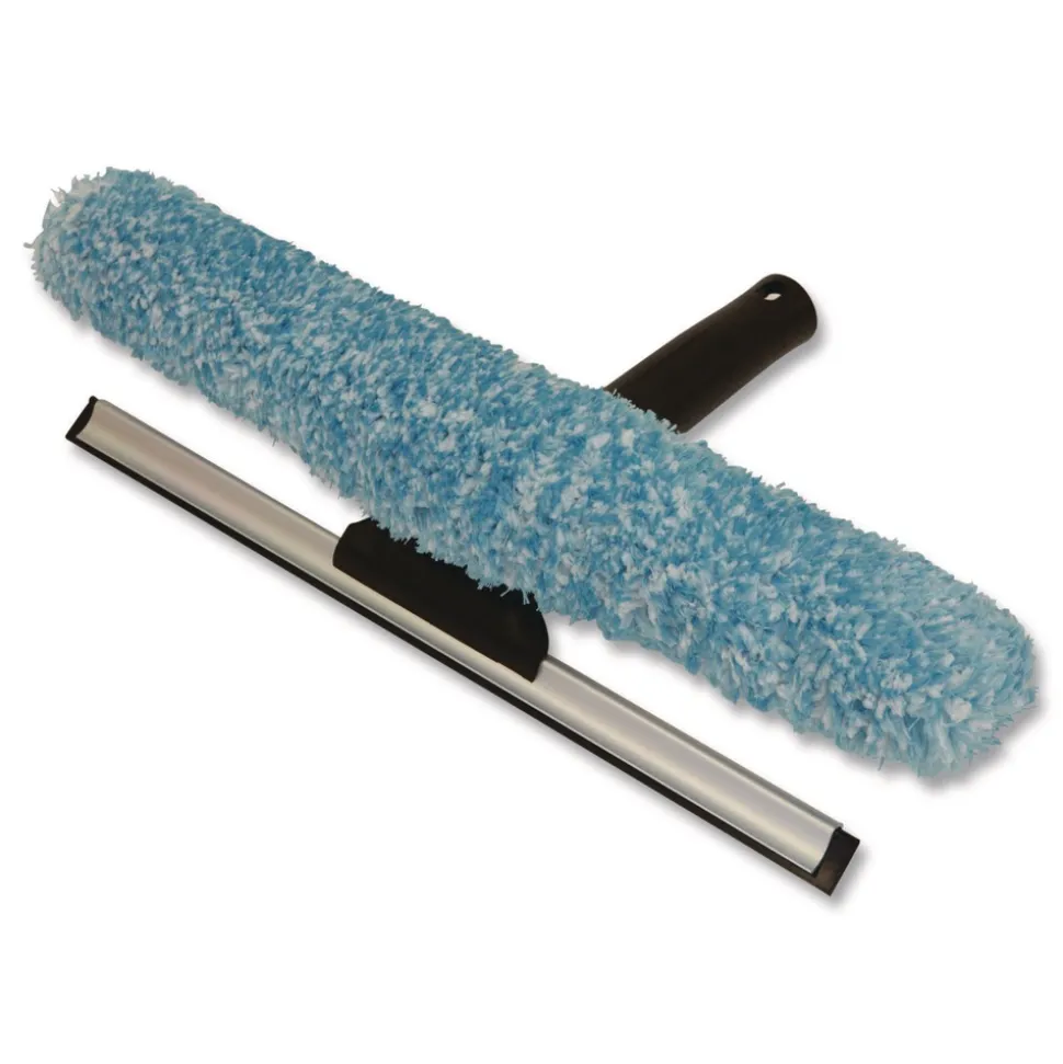 Boardwalk Combo Window Washer and Squeegee, 12-in Wide Blade, Black